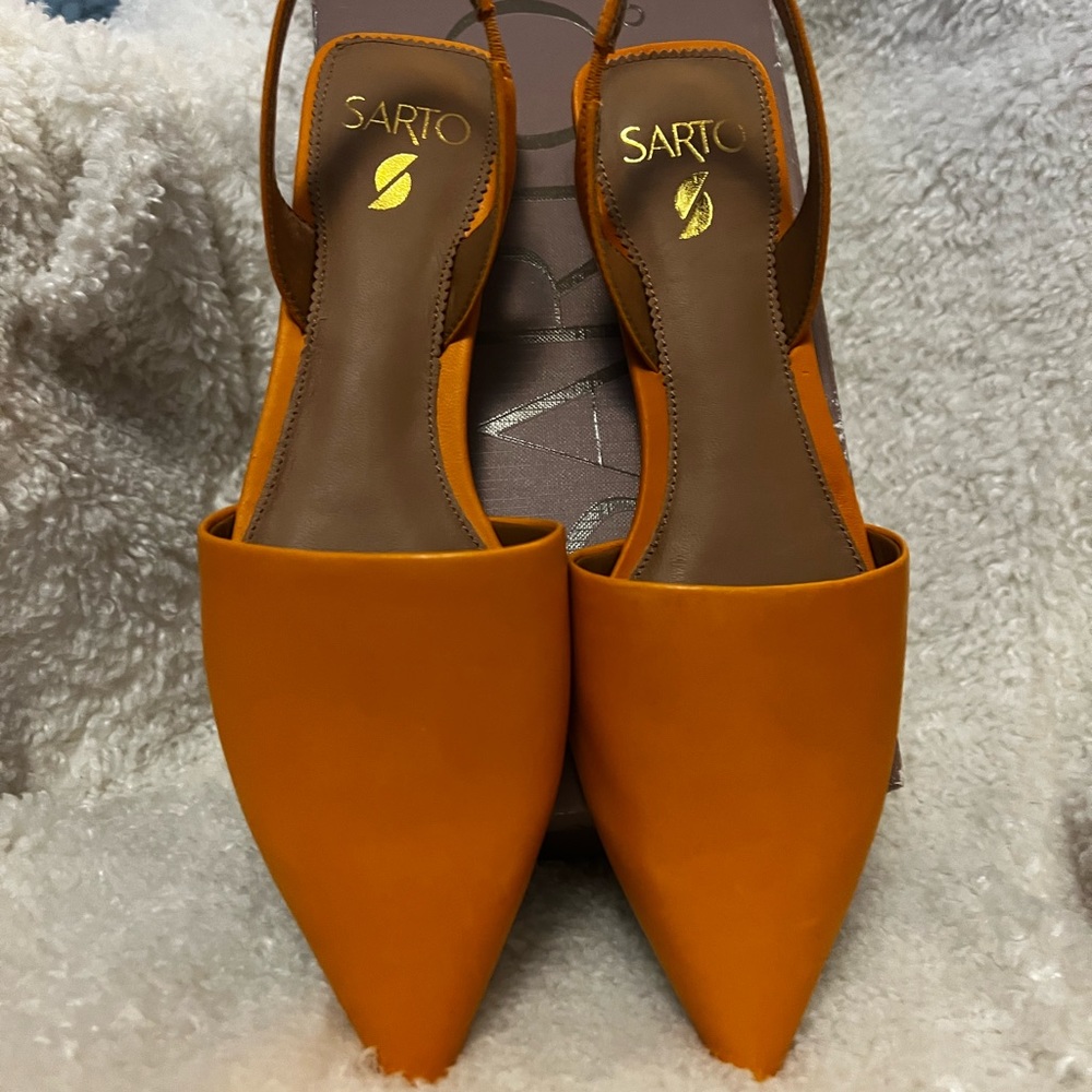 Franco Sarto beautiful orange sandals